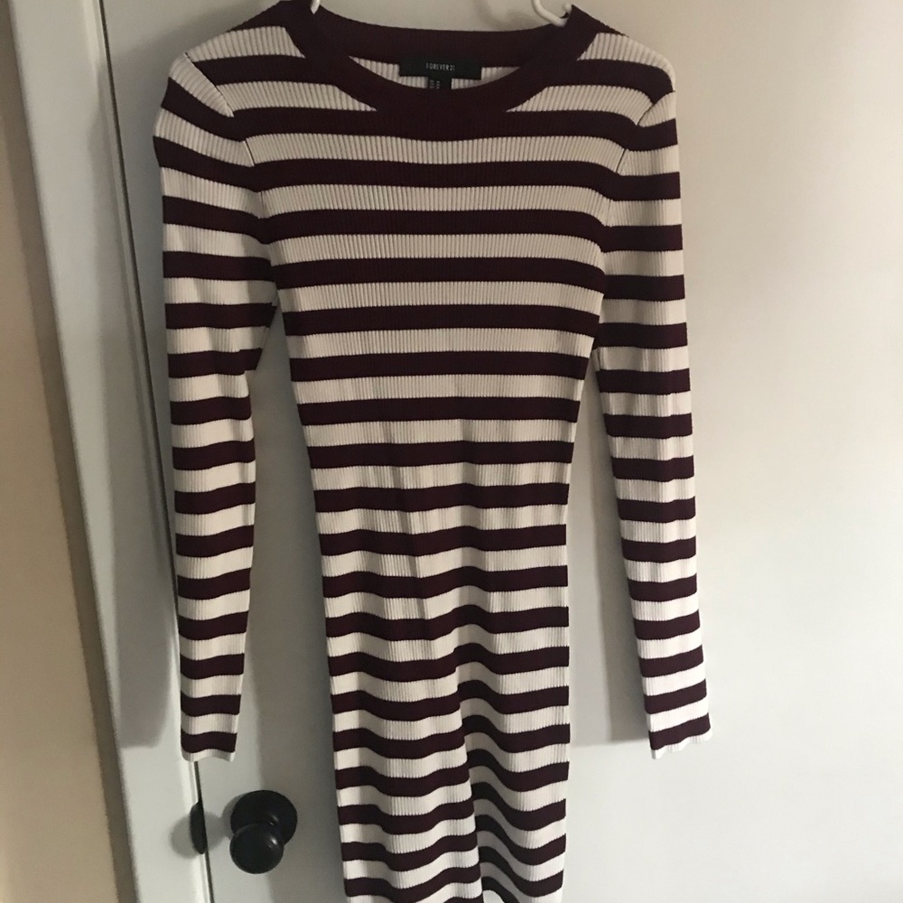 Striped body con dress